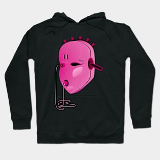 Cyber Mask Plug AI Cyborg Pink Future Gift Funny Hoodie